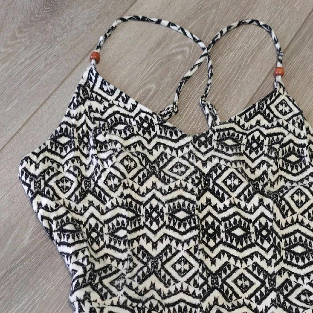 Xhilaration Black and White Geometric Mini Dress - Picture 3 of 10